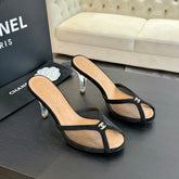 Double C High Heel Black Lambskin